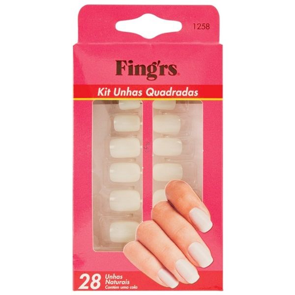 Unhas quadradas e naturais Fingr's